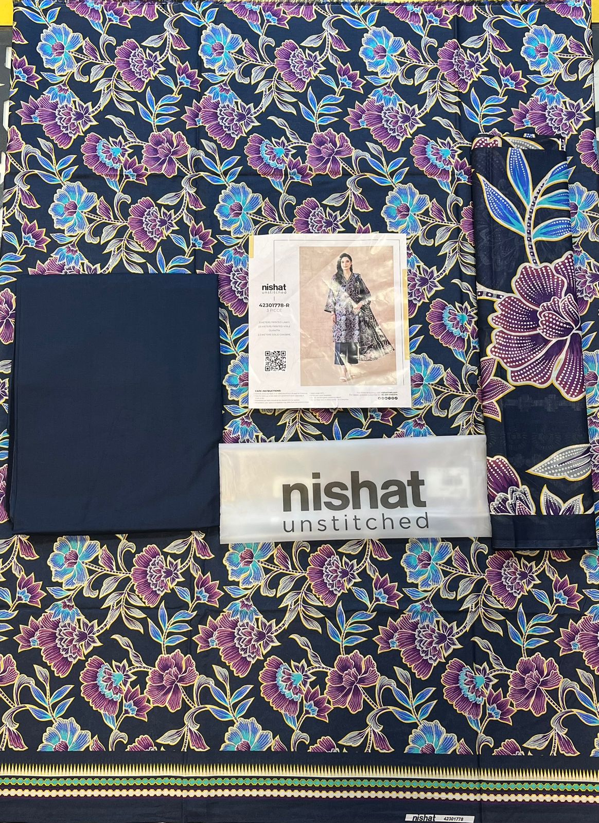 Nisha By Nishat 3pc Unstitched Lawn