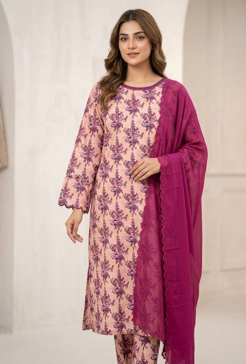 Al Janan 3pc Stitched Lawn