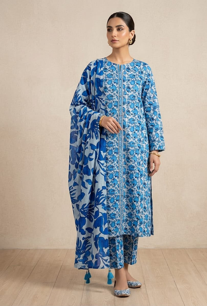 Al Janan 3pc Stitched Lawn