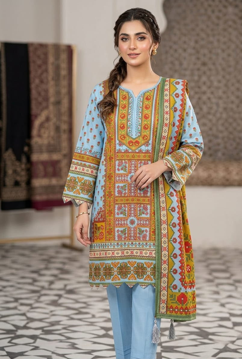 Al Janan 3pc Stitched Lawn