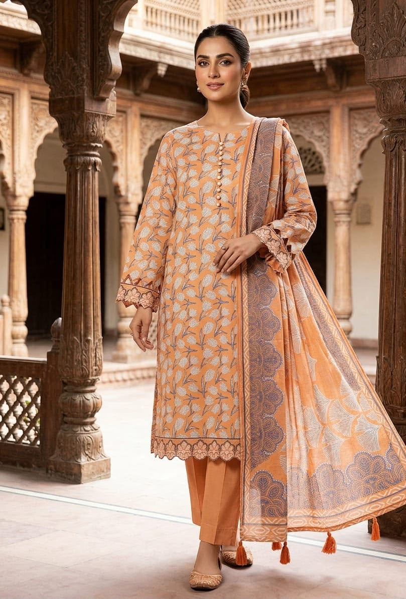 Al Janan 3pc Stitched Lawn