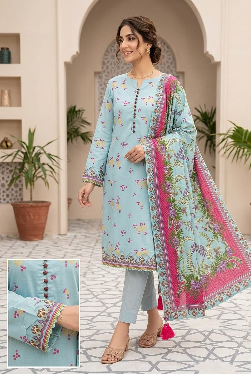 Al Janan 3pc Stitched Lawn