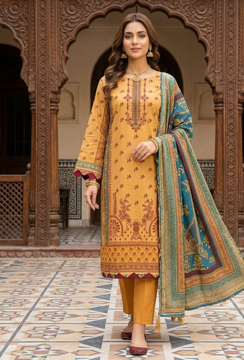 Al Janan 3pc Stitched Lawn