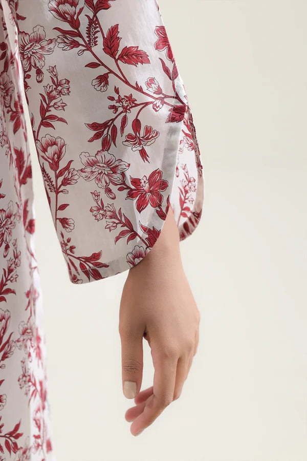 White | Saya 2PC Unstitched Lawn Suit