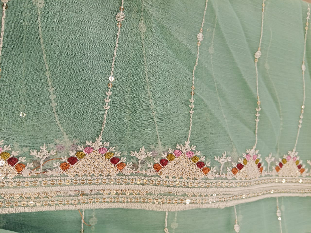 Sky Blue | Luxury Chiffon Embroidered