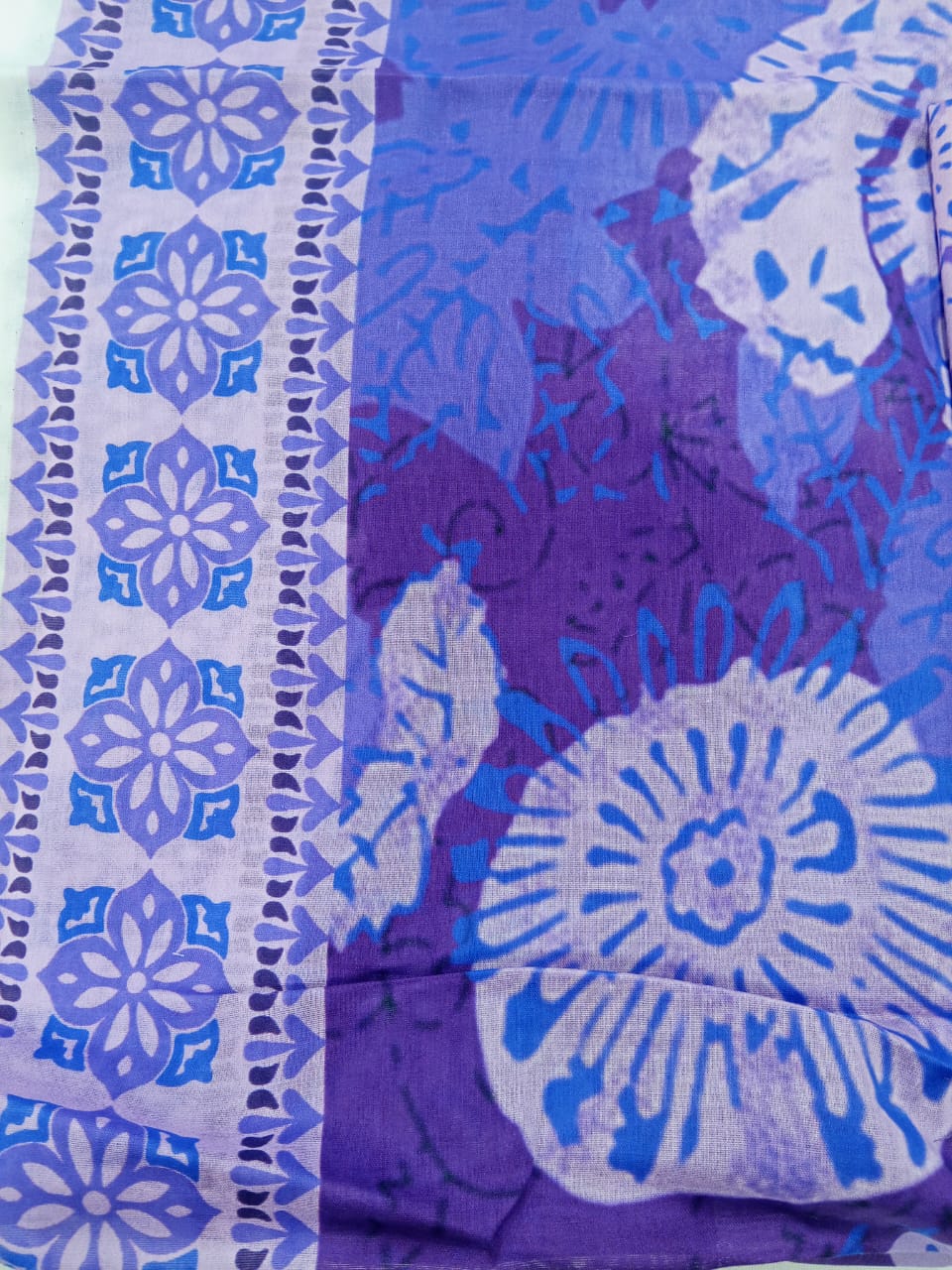Purple | SAYA 3pc Unstitched Lawn Suit | Brenish