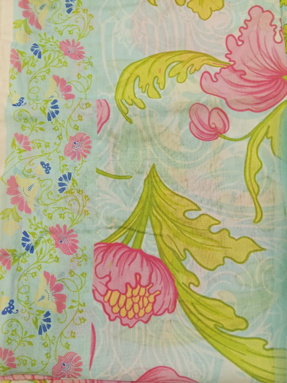 Sky | SAYA 3pc Unstitched Lawn Suit | Brenish