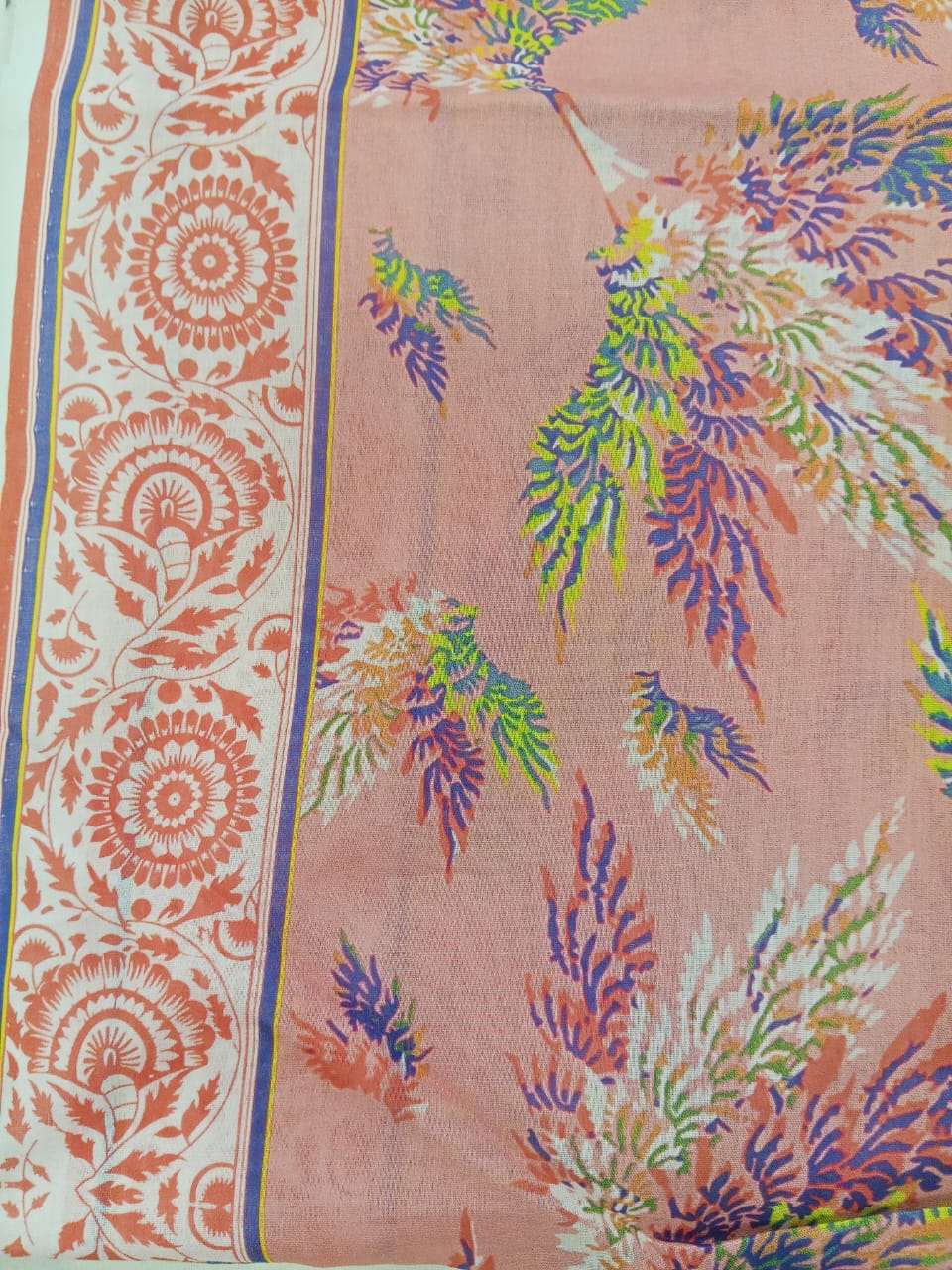 Light Pink | SAYA 3pc Unstitched Lawn Suit | Brenish