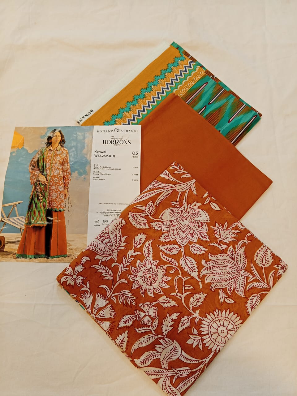 Bonanza Satrangi 3pc Unstitched Lawn Suit