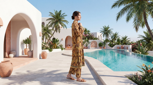 Brown - Elaya 2pc Unstitched Lawn Suit