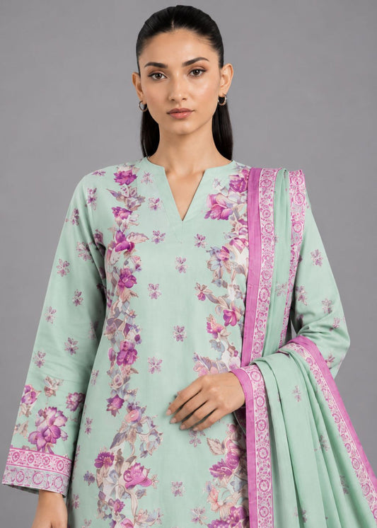 Alkaram 3pc Unstitched Khaddar Suit | Mint Mist