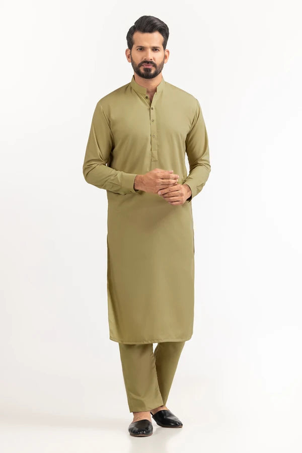 Light Mehndi | Nishat Men's Unstitched Wash & Wear