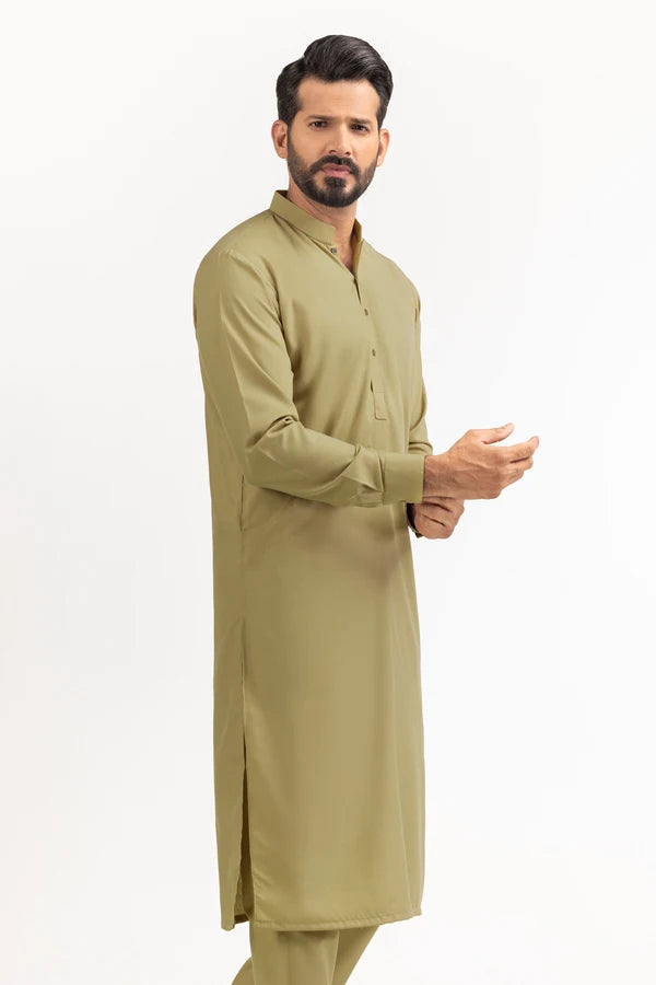 Light Mehndi | Nishat Men's Unstitched Wash & Wear