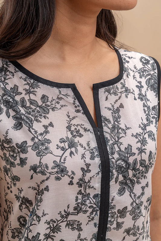 BeechTree 3 PIECE PRINTED LAWN SUIT-RAVEN BLISS (UNSTITCHED)