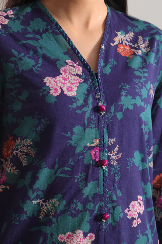 Blue | Saya 3pc Unstitched Lawn Suit