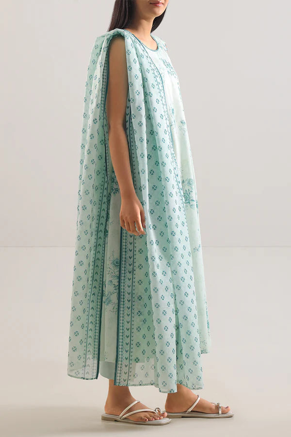 Green | Saya 3pc Unstitched Lawn Suit