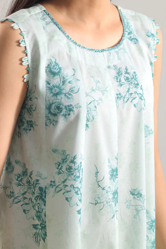 Green | Saya 3pc Unstitched Lawn Suit