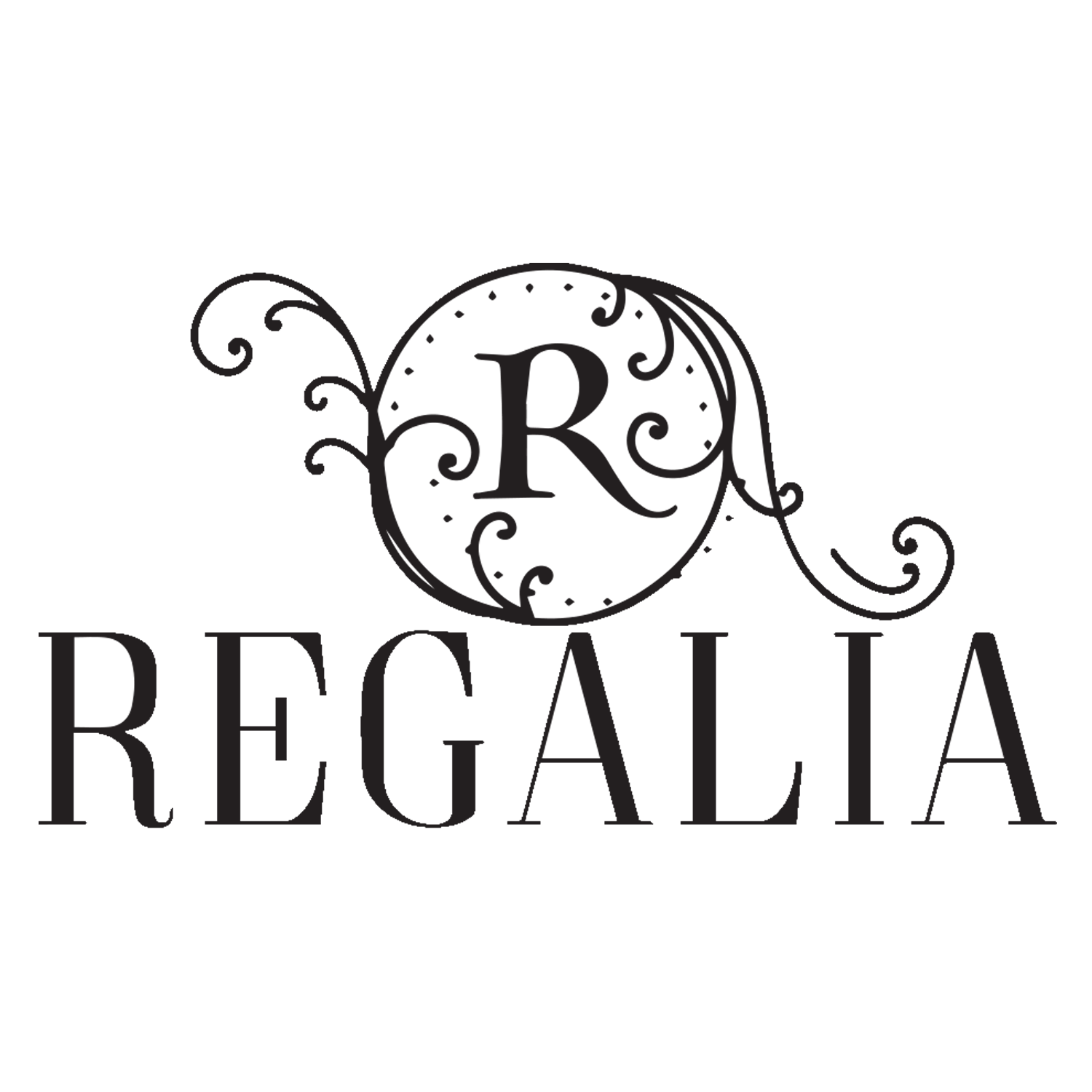 Regalia 3pc Unstitched Jacquard Viscose Collection logo displayed on luxurious fabric.