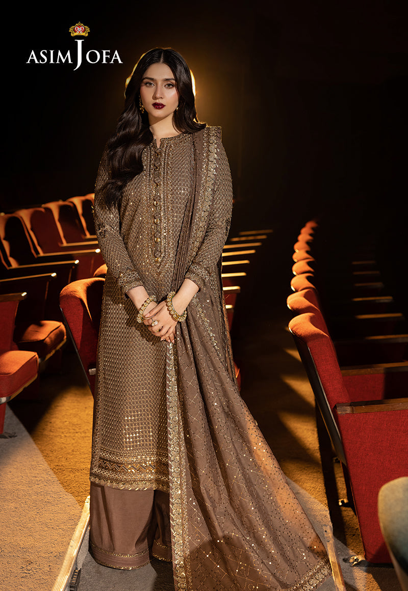 Asim Jofa Embroidered Chiffon