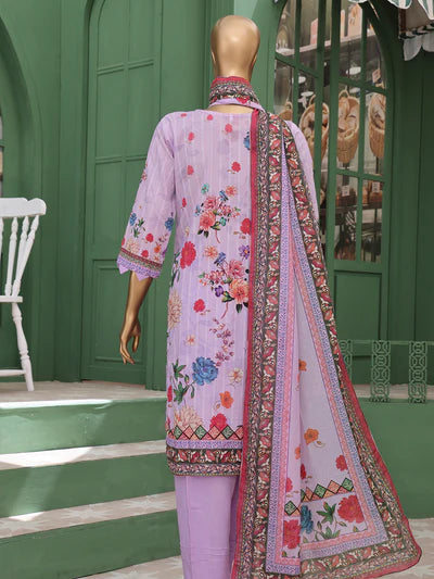 Mtf By Vivari 3pc Unstitched Doria Chikankari Lawn - Purple