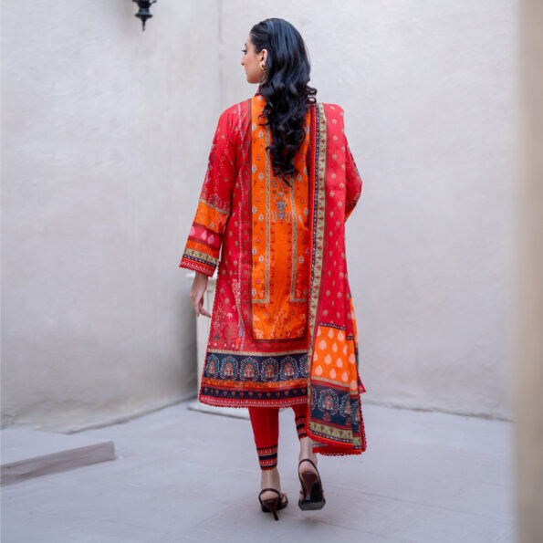 Orange | Salina 3pc Unstitched Lawn Collection