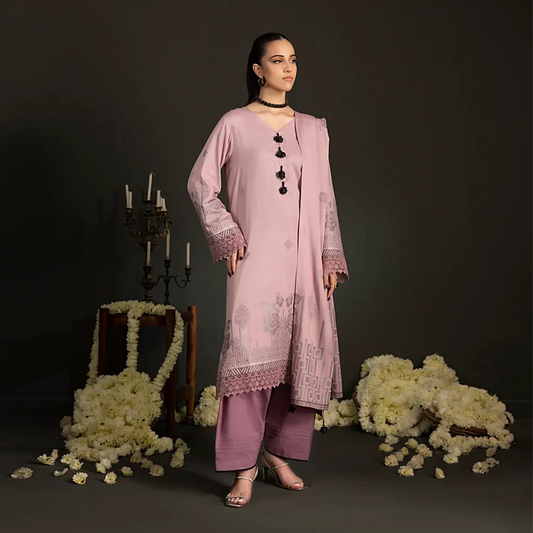 Lilac | Regalia 3pc Unstitched Jacquard Viscose