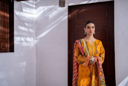 Mustard Yellow | Salina 3pc Unstitched Lawn Collection