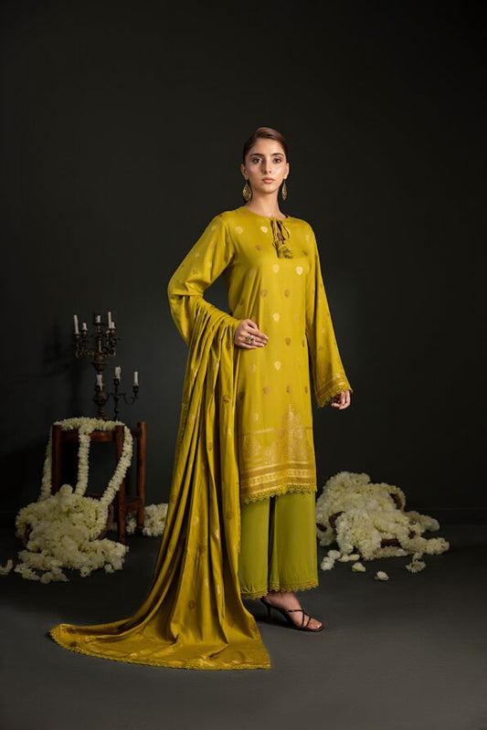 Mehndi Green | Regalia 3pc Unstitched Jacquard Viscose