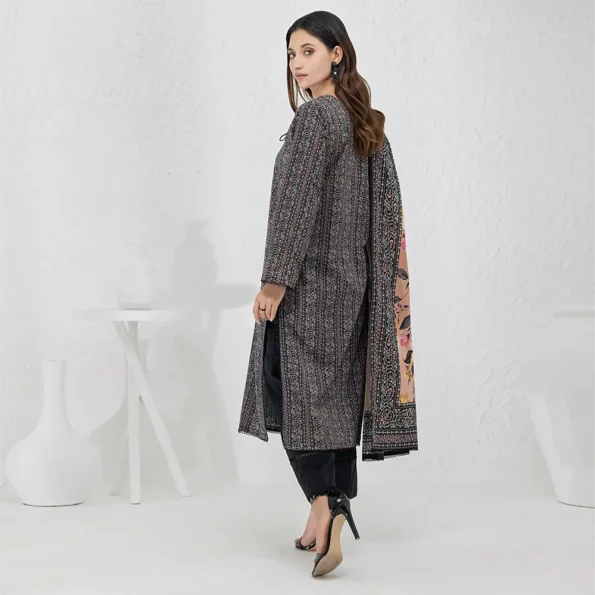 Black | Salina 3pc Unstitched Lawn Collection