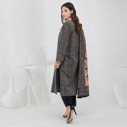 Black | Salina 3pc Unstitched Lawn Collection
