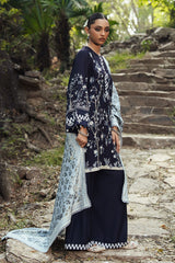 Cross Stitch 3 Piece - Printed Unstitched Lawn