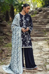 Cross Stitch 3 Piece - Printed Unstitched Lawn