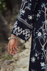 Cross Stitch 3 Piece - Printed Unstitched Lawn