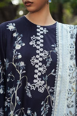 Cross Stitch 3 Piece - Printed Unstitched Lawn