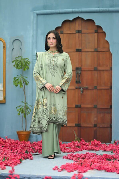 Pista Green | Regalia 3pc Unstitched Jacquard Viscose