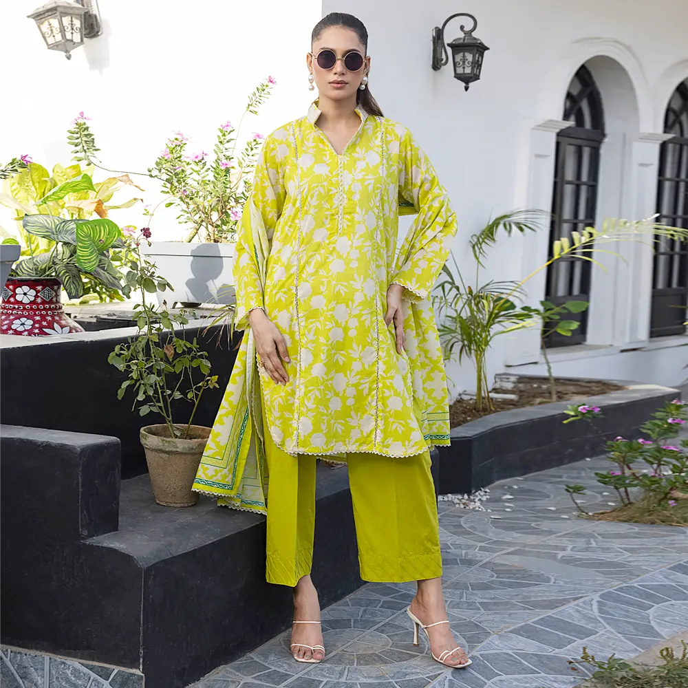 Bright Green | Salina 3pc Unstitched Lawn Collection