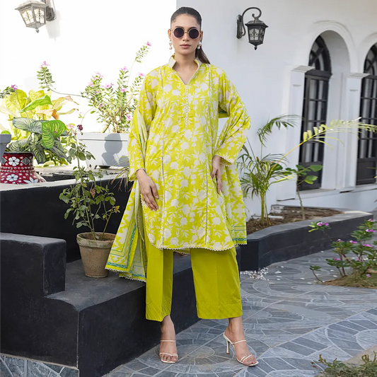 Bright Green | Salina 3pc Unstitched Lawn Collection