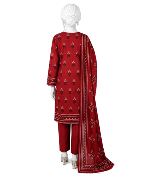 shot of the J. Naqeesh Buna Jacquard Suit Red