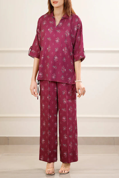 Plum | Saya 2PC Unstitched Lawn Suit
