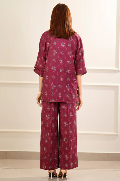Plum | Saya 2PC Unstitched Lawn Suit