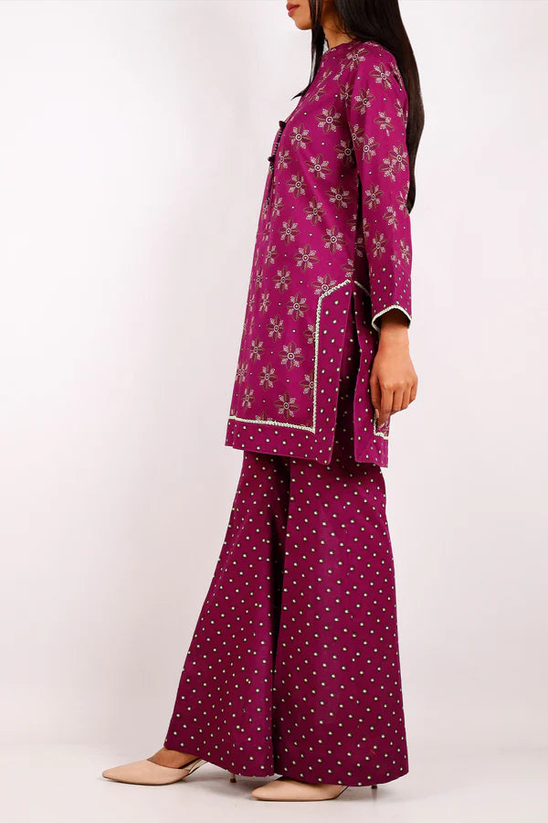 Magenta | Saya 2PC Unstitched Lawn Suit