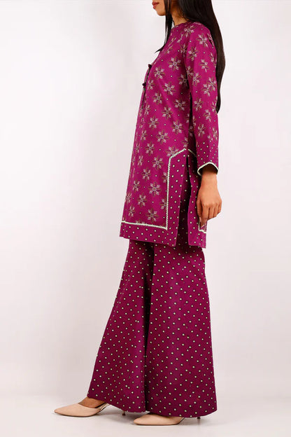 Magenta | Saya 2PC Unstitched Lawn Suit