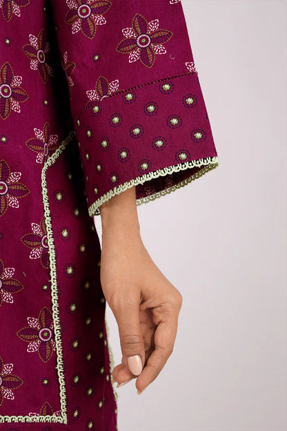 Magenta | Saya 2PC Unstitched Lawn Suit