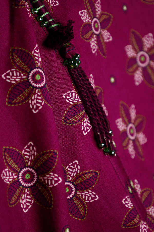 Magenta | Saya 2PC Unstitched Lawn Suit