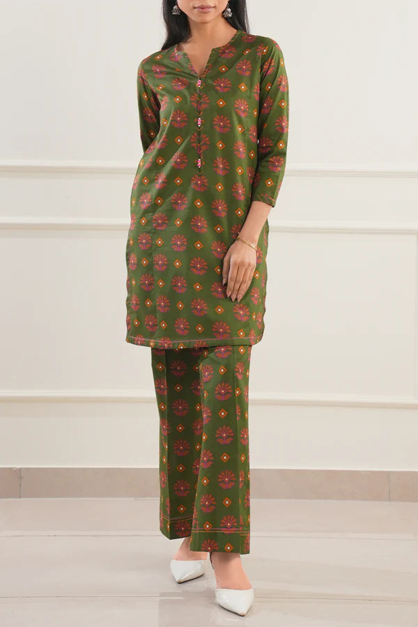 Green | Saya 2PC Unstitched Lawn Suit