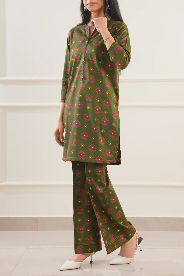 Green | Saya 2PC Unstitched Lawn Suit