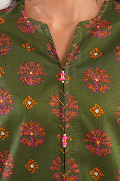 Green | Saya 2PC Unstitched Lawn Suit