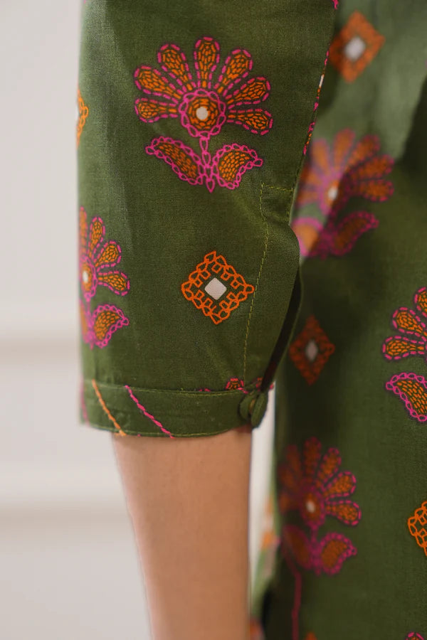 Green | Saya 2PC Unstitched Lawn Suit