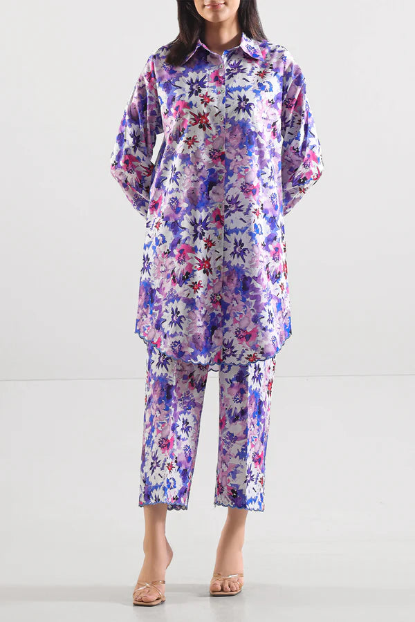 Saya 2pc Unstitched Lawn Suit | Multi