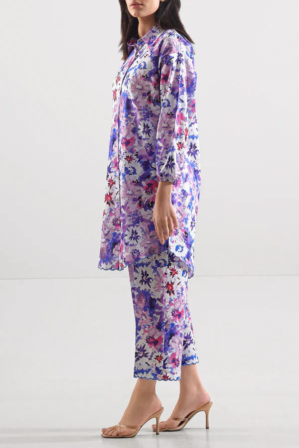 Saya 2pc Unstitched Lawn Suit | Multi